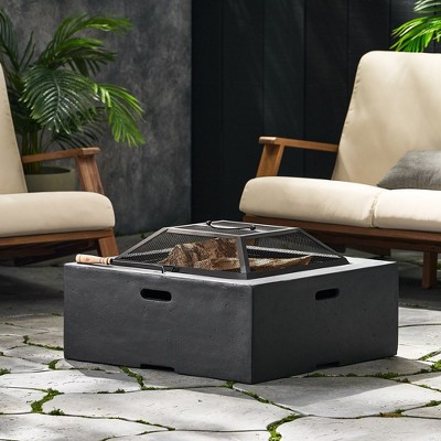 LOVMOR 29" Square Wood-Burning Fire Pit