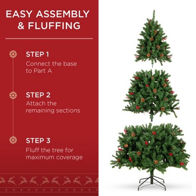 6ft Green Spruce Pre-Lit Christmas Tree with White Lights
