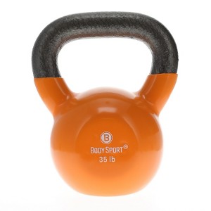 BodySport Cast Iron Vinyl Coated Kettlebells – Kettlebell for Weight Lifting – Strength Training - 1 of 4
