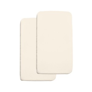 BreathableBaby All-in-One Fitted Sheet & Waterproof Cover, For 36" x 18" Cradle Mattress (2-Pack), Ecru - 1 of 4