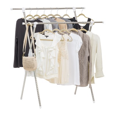 Iris Usa Foldable Clothes Drying Rack With Extendable Rods For Large ...