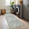 Coolmee Washable Area Rugs for Living Room Boho Non Slip Large Rug Floral Vintage Low Pile Rug for Living Room, Bedroom, Dining Room,Light Pink - 3 of 4