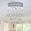 Warehouse Of Tiffany 17" x 17" x 6" Cerda 5 Light Crystal Chandelier Silver : Modern Ceiling Fixture for Living Room - 2 of 3