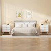 Fluted 3 Drawer Dresser, Nightstand Cabinet, Dresser End Table Wood Chest of Drawers for Bedroom,Living Room,Hallway,Entryway, White - 4 of 4