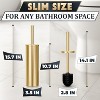 Gold Toilet Brush and Holder Set, Brushed Stainless Steel Bowl Brush with Replacable Head and Removable Inner Bowl - 2 of 4