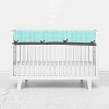 Bacati - Safari Animals Aqua/Orange/Gray Boys Cotton Long Crib Rail Guard Cover - 2 of 4