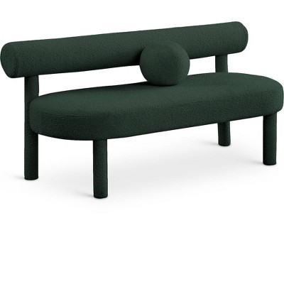 Meridian Furniture,Parlor Boucle Fabric Bench