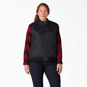 Dickies Women’s Plus Quilted Vest, Black (BK), 2PS