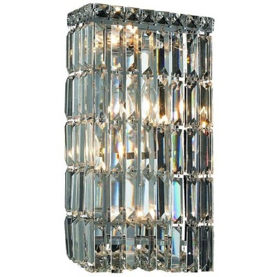Elegant Lighting Maxime 4 light Chrome Wall Sconce Clear Royal Cut Crystal