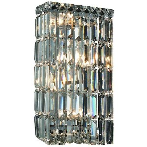 Elegant Lighting Maxime 4 light Chrome Wall Sconce Clear Royal Cut Crystal - 1 of 1