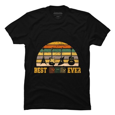 Men's Design By Humans Best Guitar Dad Ever Music Guitar Chord By BaoMinh T-Shirt
