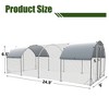 Gulches Large metal chicken coop upgrade three support steel wire impregnated plastic net cage, Oxford cloth silver plated waterproof UV protection - 2 of 4
