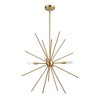 Novogratz X Globe Celeste 4-Light Matte Brass Chandelier - Globe Electric: Sputnik Pendant, Dining Room Fixture - image 2 of 4