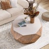 Okak Vintage Bucket Shaped Coffee Table, Rustic Charm Center Table Side Table for Office, Dining Room & Living Room - 4 of 4