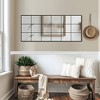 Lirago Wrought Iron Grid Rectangular Black Full Length Mirror Frameless Design with Tempered Glass 1.05" D x 30" W x 69" H - 4 of 4