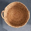 Cesicia Round Water Hyacinth Woven Basket with Handles - 15" x 15" x 11.8" - Natural Brown - For , Towels, Toys - 2 of 4