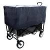 VisioGear Multi-use Bag Collapsible Foldable Wagon Cart, Beach Wagon Grocery Cart with Liner Bag and Cover, Black, 35.04"*21.65"*38.98" - 4 of 4