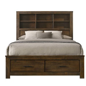 Acme Furniture Queen 91" Merrilee II Bed Oak Finish - 1 of 4