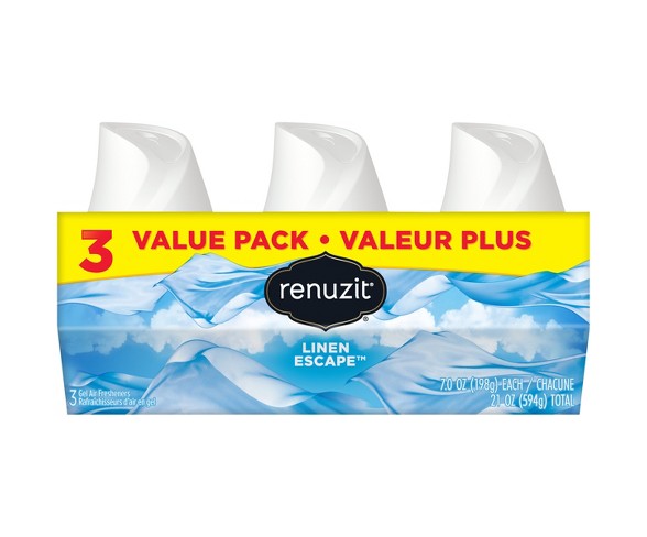 Renuzit Linen Escape Gel Air Freshener - 3pk/7oz