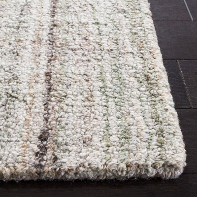 Hand-Tufted Sage & Green Abstract Wool Blend Rug - 9' x 12'