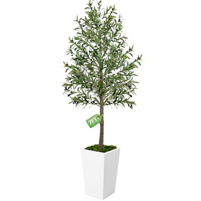 Artificial Tree in Pot with Realistic Leaves & Natural Wood Trunk 5FT/6FT/7FT/8FT