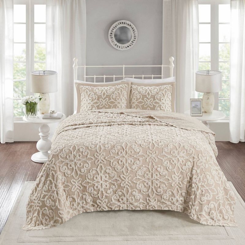3pc Amber Cotton Chenille Bedspread Set - Madison Park, 4 of 13