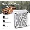 Waterproof Outdoor Storage Cabinet, Wooden Potting Bench Table with 2 Removable Shelves, Galvanized Metal Tabletop, Garden Work Station for Backyard, - 4 of 4