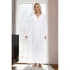 ADR Women's Cotton Nightgown, Long Sleeve Poet Nightshirt Ruffled Vintage Night Dress Gown - 2 of 4