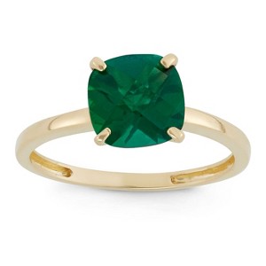 Designs By Gioelli 10K Yellow Gold Cushion Gemstone Solitaire Ring - 1 of 3