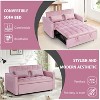 TiramisuBest 3 in 1 Velvet Sleeper Sofa Bed Adjustable Backrest Pull Out Couch with Armrests Storage Pockets and 2 Pillows for Living Room - 2 of 4
