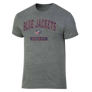 NHL Columbus Blue Jackets Men's Gray Tri-Blend T-Shirt - 1 of 3