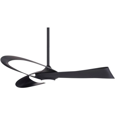 52" Black ABS Blade Ceiling Fan with Remote Control