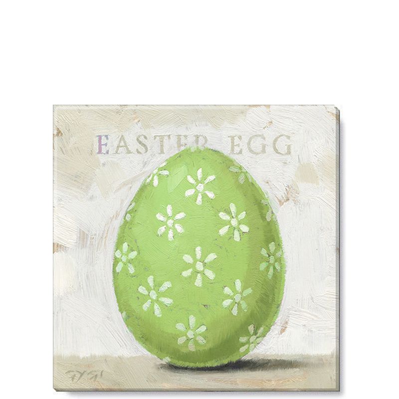 Sullivans Darren Gygi Easter Egg (Green) Canvas, Museum Quality Giclee Print, Gallery Wrapped, Handcrafted in USA, 1 of 7