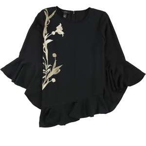 Alfani Womens Asymmetrical Floral Ruffled Blouse - 1 of 1