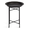 Kate and Laurel Mahdavi Round Metal Side Table, 16.5x16.5x20.5, Black - 3 of 4