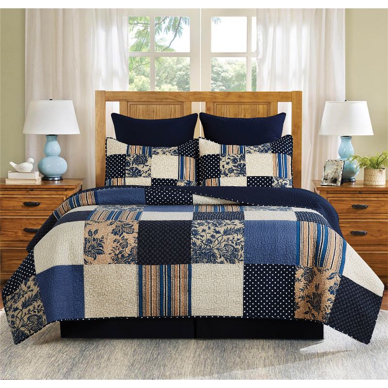 C&F Home Julia Cotton Patchwork Quilt Set  - Reversible and Machine Washable, 4 of 10