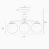 LNC Wamitallis 3-Lights 19-in Sputnik Modern Semi-flush Mount Lights, Polished Gold with Frosted Glass Shades - 3 of 4