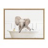 18" x 24" Sylvie Baby Elephant Bath Framed Canvas by Amy Peterson - Kate & Laurel All Things Decor - image 2 of 4