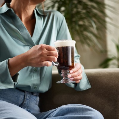Libbey Clear Glass Irish Coffee Mug Set, 8.5-Ounce, Set of 4