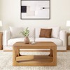 Plank+Beam Solid Wood 40" Modern Rectangular Coffee Table with Storage Shelf - 2 of 4