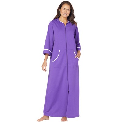 Dreams & Co. Women's Plus Size Long French Terry Robe
