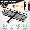 Mockins 60"x24"x6" Tow Hitch Cargo Rack with 25 Cu.Ft. Cargo Bag and Luggage Carrier Accessories - 2 of 4