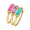Ross-Simons 1.80 ct. t.w. Multi-Gemstone Jewelry Set: 3 Rings in 18kt Gold Over Sterling - 3 of 4