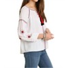 Women's Embroidered Tassel Tie Blouse - umgee - 2 of 4