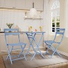 ODK 3 Piece Foldable Bistro Set with Table & 2 Chairs, Waterproof Patio Furniture for Balcony Porch Apartment Garden - 2 of 4