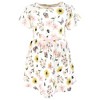 Touched by Nature Infant and Toddler Girls Organic Cotton Dress and Cardigan, Soft Wildflower - 4 of 4