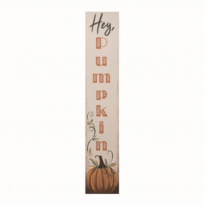 Transpac Wood 48 in. Multicolor Harvest Hey Pumpkin Porch Decor