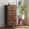 SEVOBAL Nightstand 4 Drawers Bedside Table Removable Bins Sturdy Organizer Furniture for Bedroom Nursery Closet Living Room, Brown, 17.7"*11.8"*37.4" - 4 of 4
