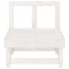 vidaXL Patio Middle Sofas Couch Seating Furniture 2 Pcs White Solid Pine Wood for Garden/Patio/Terrace - 24.4" Height, Modular Design - 4 of 4