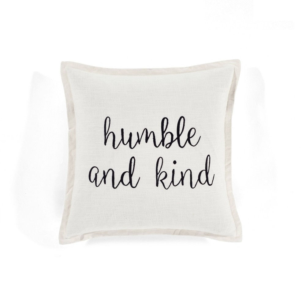 Photos - Pillowcase 20"x20" Oversize 'Humble and Kind' Family-Friendly Square Throw Pillow Cov